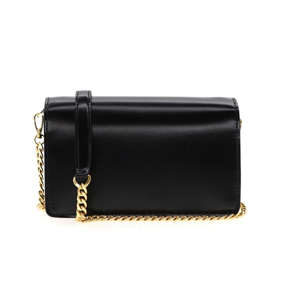 Prada Chain Crossbody 2Way Black Leather 1BD350 New - Picture 3 of 7